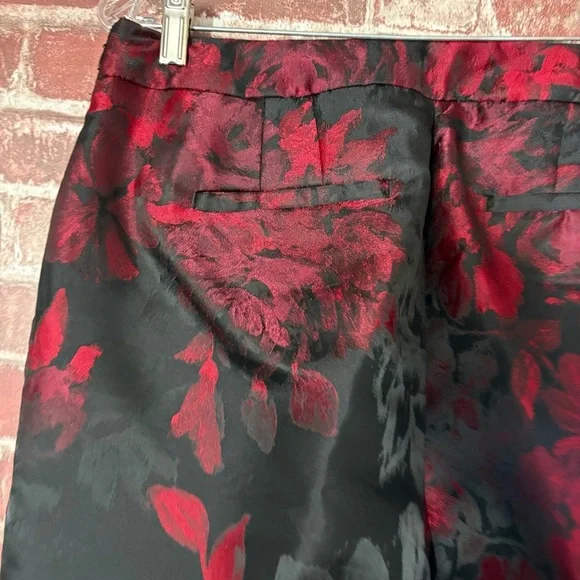 Talbots Red and Black Floral Pants - Picture 6 of 6